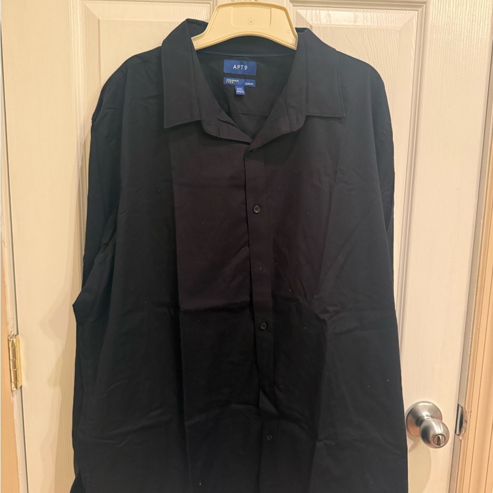 Apt. 9 Black Slim Fit Button-Up Shirt